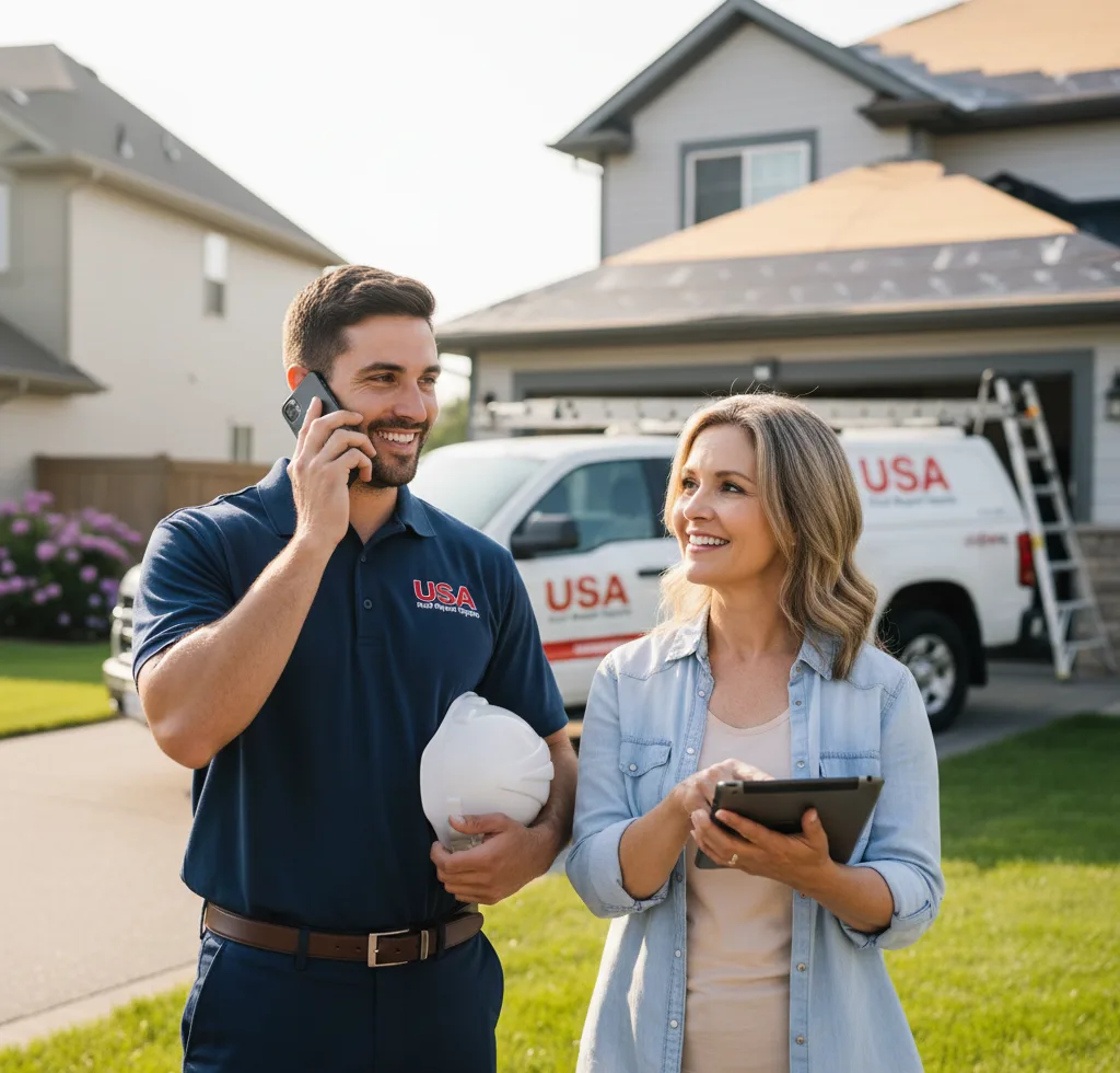 USA Roof Repair Experts customer support in Little Suamico